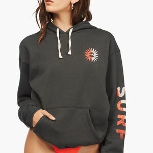 Billabong dark grey hooded sweatshirt